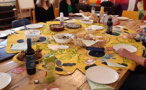 Feestelijke lunch tijdens 10-jarig jubileum Pauzekoor, september 2023